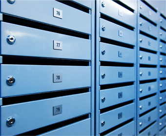 Boîtes aux lettres utilisées pour la réception du courrier domicilié